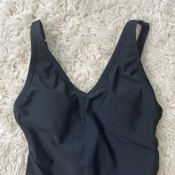 Speedo Black Ruched One Piece Swimsuit - Picture 3 of 9